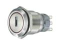 Miniatyrbild 2 av 3: TRU COMPONENTS LAS1-AGQ-11Y/21 Resistent nyckelbrytare 250 V/AC 5 A 1 x On/On 1 x 90° IP40 1 st