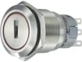 Miniatyrbild 1 av 3: TRU COMPONENTS LAS1-AGQ-11Y/21 Resistent nyckelbrytare 250 V/AC 5 A 1 x On/On 1 x 90° IP40 1 st
