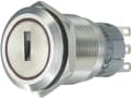 Miniatyrbild 1 av 3: TRU COMPONENTS LAS1-AGQ-22Y/31 Resistent nyckelbrytare 250 V/AC 5 A 2 x On/Off/On 2 x 45° IP40 1 st