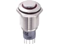 Pikkukuva 1 / 3: TRU COMPONENTS 701847 LAS2GQH-11ZE/R/12V/N/P Ilkivallankestävä painonappikytkin 250 V/AC 3 A 1 x On/On Klikkaava punainen 1 kpl