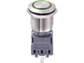 Miniatyrbild 2 av 3: TRU COMPONENTS LAS1-BGQ-11E/G/12V Hårddragna tryckknappar 250 V/AC 5 A 1 x av/(på) beröring Grön IP67 1 st