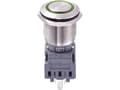 Miniatyrbild 1 av 3: TRU COMPONENTS LAS1-BGQ-11E/G/12V Hårddragna tryckknappar 250 V/AC 5 A 1 x av/(på) beröring Grön IP67 1 st