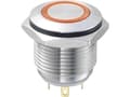 Miniatyrbild 1 av 3: TRU COMPONENTS GQ16F-10E/J/R/12V Hårddragna tryckknappar 48 V/DC 2 A 1 x Av/(På) Rörande Röd IP65 1 st
