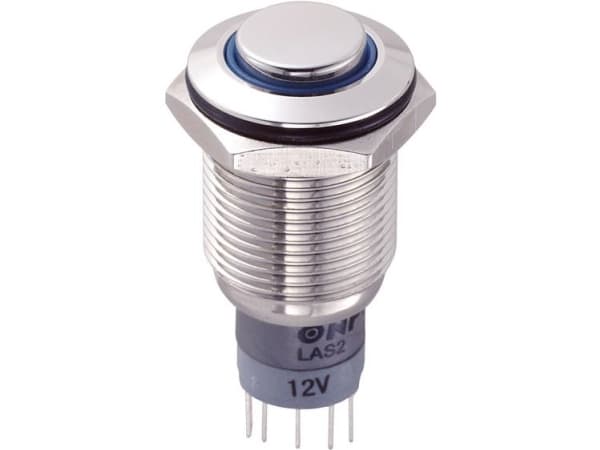 TRU COMPONENTS LAS2GQH-11E/B/12V/N/P Kiinteä painike 250 V/AC 3 A 1 x On/(On) Kosketus 1 kpl