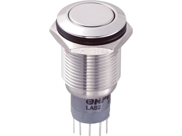 TRU COMPONENTS LAS2GQF-22/S/P Hårddragna tryckknappar 250 V/AC 3 A 2 x On/(On) Touching 1 st