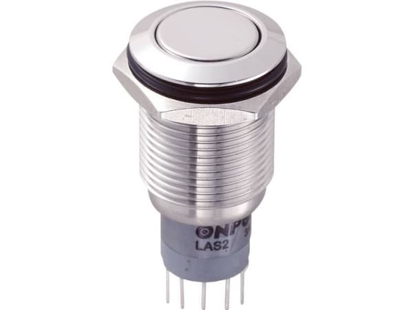 TRU COMPONENTS LAS2GQF-22/S/P Hårddragna tryckknappar 250 V/AC 3 A 2 x On/(On) Touching 1 st