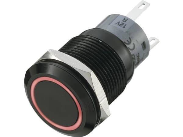 Tru Components Las1-Agq-11e/G Vandal-Resistant Push Button 250 V/Ac 5 A 1x Off/On Momentary Green Ø Xl 22 Mm X 37