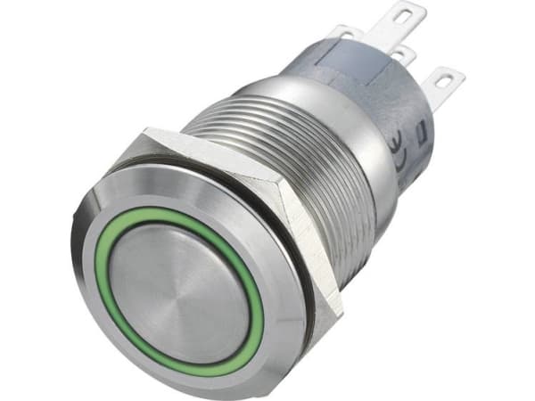 TRU COMPONENTS LAS1-AGQ-11E/R-G Hårddragna tryckknappar 250 V/AC 5 A 1 x av/(på) beröring Röd, grön 1 st