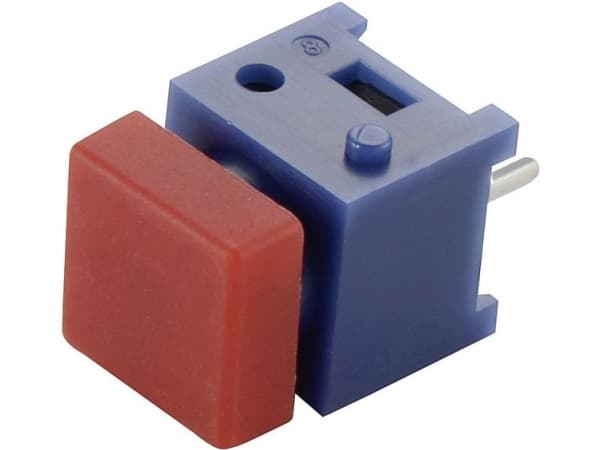 TRU COMPONENTS 703508 DS-660S-S RD Trykknap 100 V 1 A 1 x Off/(On) Tastende (L x B) 10 mm x 10 mm 1 stk