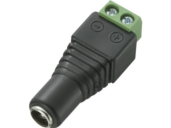 TRU COMPONENTS DC-13F Pienjänniteliitin Liitin, suora 5,5 mm 5,5 mm 5,5 mm 2,5 mm 1 kpl 1 kpl