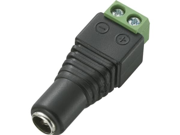 TRU COMPONENTS DC-13F Pienjänniteliitin Liitin, suora 5,5 mm 5,5 mm 5,5 mm 2,5 mm 1 kpl 1 kpl