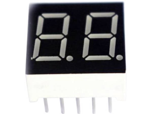 Tru Components 7-Segment Display Blue 10.20mm 3.2v Number Of Digits: 2