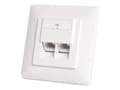 Miniatyrbild 1 av 5: DIGITUS DN-9001-N - Strömuttag - väggmontering - CAT 5e - STP - RJ-45 X 2 - RAL 9010