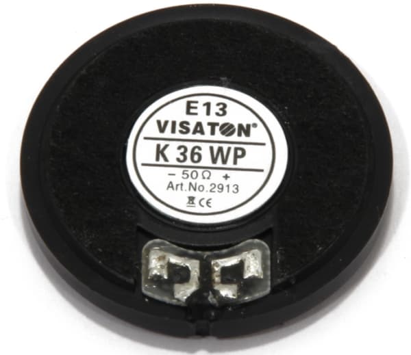Visaton K 36 WP, Full rekkevidde, 1 W, Rund, 2 W, 50 O, 300 - 20000 Hz
