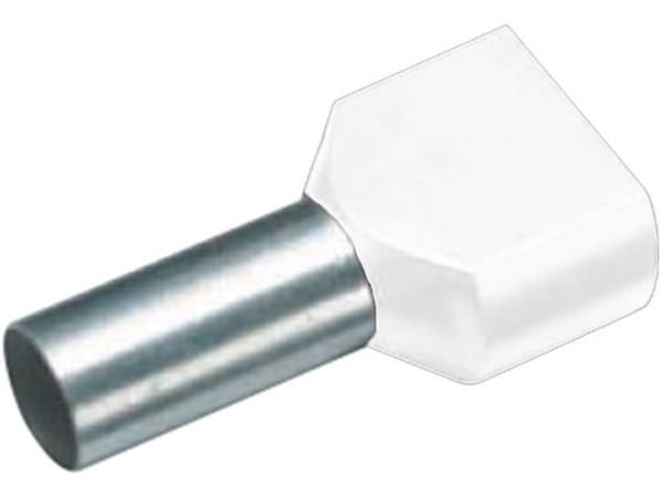 Vogt Verbindungstechnik 460208D Dubbla kabelskor 0,75 mm² Delvis isolerade Vit 100 st