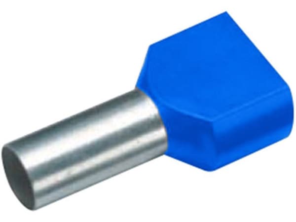 Vogt Verbindungstechnik 460509D Tvillingekabelsko 2.50 mm² x 9 mm Delvist isoleret Blå 100 stk