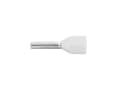 Miniatyrbild 4 av 5: Vogt Verbindungstechnik 470108D Dubbla kabelskor 0,50 mm² Delvis isolerade Vit 100 st