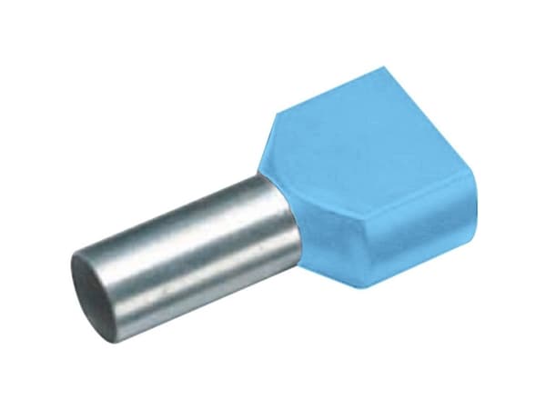 Vogt Verbindungstechnik 470208D Tvillingekabelsko 0,75 mm² x 8 mm Delvist isoleret Blå 100 stk