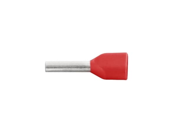Vogt Verbindungstechnik 470308D Tvillingekabelsko 1 mm² Delvist isoleret Rød 100 stk