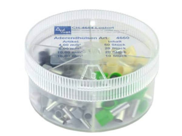 Vogt Verbindungstechnik 737047 Sortiment med kabelskor 4 mm² 16 mm² Grå, svart, elfenben, grön 100 st