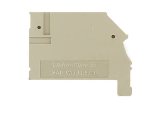 Weidmüller WAP WDU1.5/BLZ/ZA, Päätylevy, 50 kpl, Wemid, Beige, -50 ...