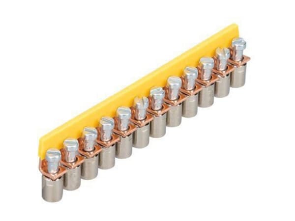 Wieland Electric IVBWK 4-12, Jumperbar, 10 styck, Gul, 19,37 g, 194 g, 240 mm