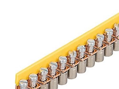 Wieland Electric IVBWK 4-12, Jumperbar, 10 styck, Gul, 19,37 g, 194 g, 240 mm