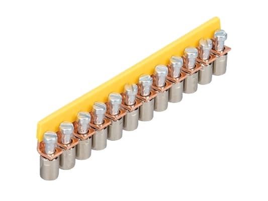 Wieland Electric IVBWK 4-12, Jumperbar, 10 styck, Gul, 19,37 g, 194 g, 240 mm