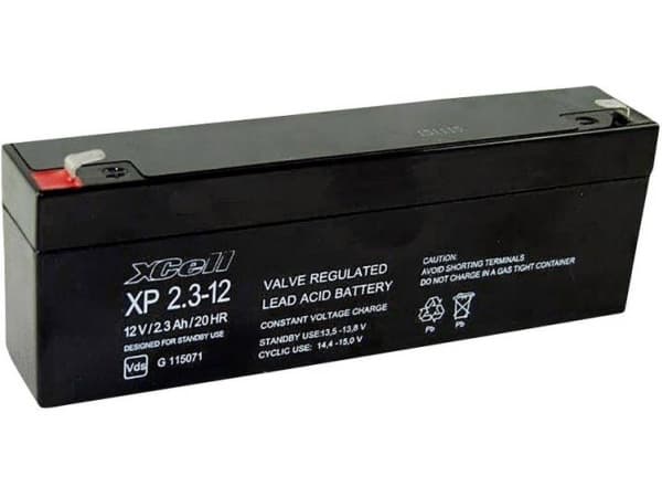 XCell XP2.112 Blybatteri 12 V 2.3 Ah Blyfleece (B x H x T) 178 x 66 x 35 mm Fladstik 4,8 mm Vedligeholdelsesfri, VDS-certifikation