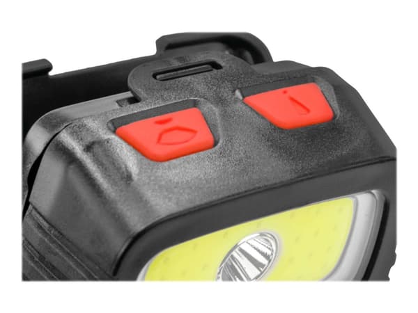 ANSMANN HD200B - Huvudficklampa - LED - 3 W - svart / röd