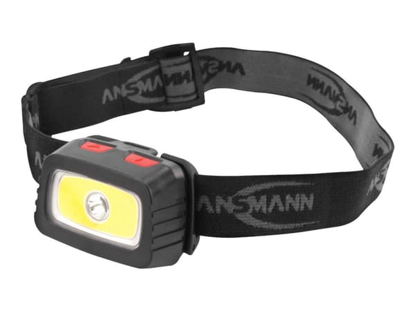Ansmann HD200B, Taskulamppu otsanauhalla, Musta, Harmaa, Akryylinitriilibutadieenistyreeni (ABS), IP44, LED, 1 lamppua
