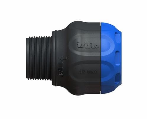 Isiflo Sprint overgang med nippel 40 mm x 1 1/4"