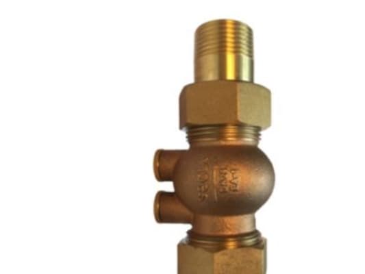 Kontraventil 223D 1 1/4'' - Socla. messing Kontrollérbar med gevindunioner