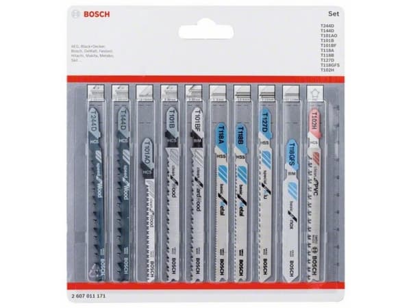 Bosch PUU/METALLI/MASSAN LEIKKUUSARJAT 10KPL