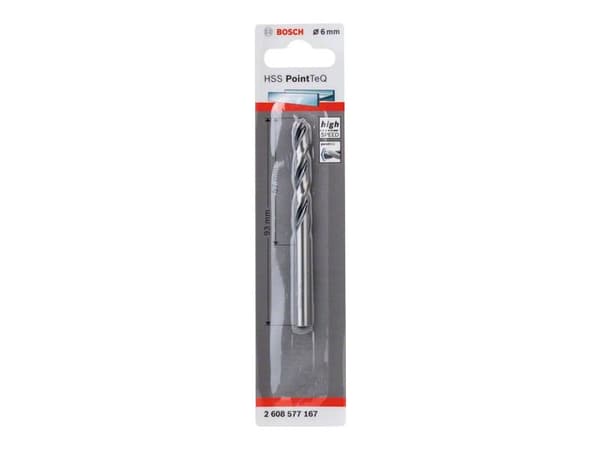 Bosch PointTeQ - Borr - för metall - spiralborr - 6 mm - längd: 93 mm