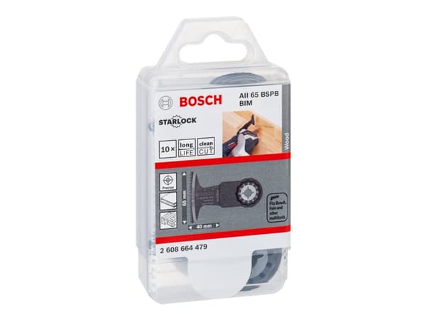 Bosch AII 65 BSPB - Nedsenket sagblad - for løvtre - 10 deler - Starlock - bredde: 65 mm