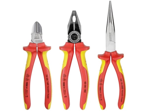 Knipex 00 20 12, Punainen, Keltainen, 170 mm, 40 mm, 370 mm, 960 g, 3 työkalua