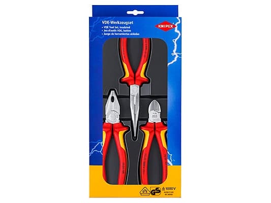 Knipex 00 20 12, Punainen, Keltainen, 170 mm, 40 mm, 370 mm, 960 g, 3 työkalua