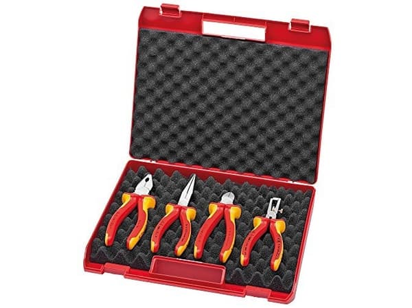 Knipex 00 20 15, Tångset, Stål, Polypropylen (PP), Röd, Gul, 1,43 kg