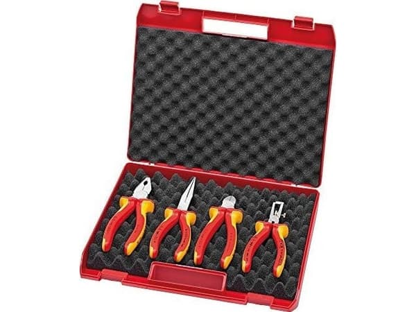 Knipex 00 20 15, Tångset, Stål, Polypropylen (PP), Röd, Gul, 1,43 kg