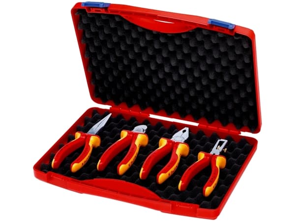 Knipex 00 20 15, Tångset, Stål, Polypropylen (PP), Röd, Gul, 1,43 kg