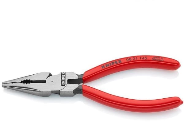 Knipex 0821145, Nesetang, Metall, Plast, Rød, 145 mm, 116 g