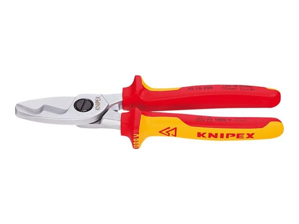Knipex 95 16 200, Kaapelileikkuri, Punainen, Keltainen, Kromi, 2 cm, VDE, 200 mm
