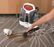 BISSELL SpotClean 3698N - Mattvätt - med behållare - utan påse - vit/röd