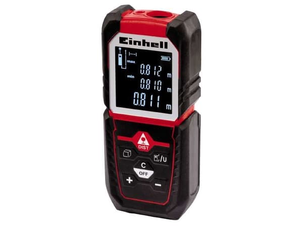 Einhell TC-LD 50, Laseravstandsmåler, m, Sort, Rød, Digitalt, 50 m, 0,05 m