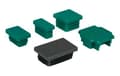 Miniatyrbilde 1 av 2: Walraven endeprop grøn plast - PE til RapidRail WM0 - 27x18mm