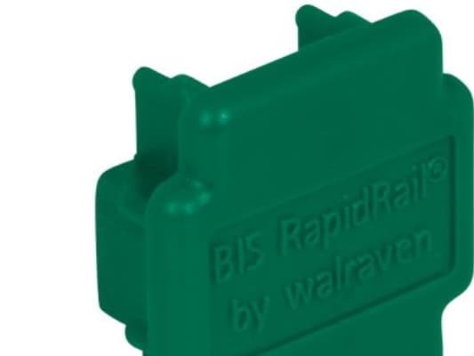 Walraven endeprop grøn plast - PE til RapidRail WM35 - 38x40mm