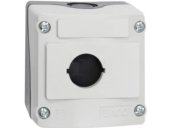 BACO BALBX0100 Tomt hus 1 installationspunkt (L x B x K) 74 x 74 x 47,9 mm Grå, Sort 1 stk