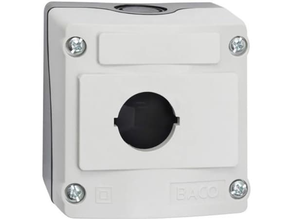 BACO BALBX0100 Tomt hus 1 installationspunkt (L x B x K) 74 x 74 x 47,9 mm Grå, Sort 1 stk