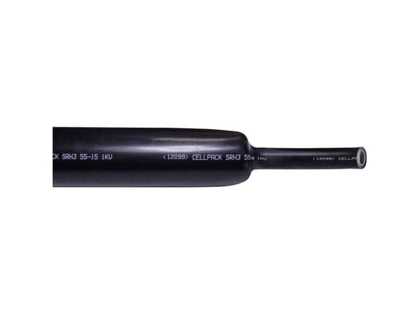 CellPack 127418 Krympeslange med lim Sort 22 mm 6 mm Krympningshastighed:3:1 1 stk